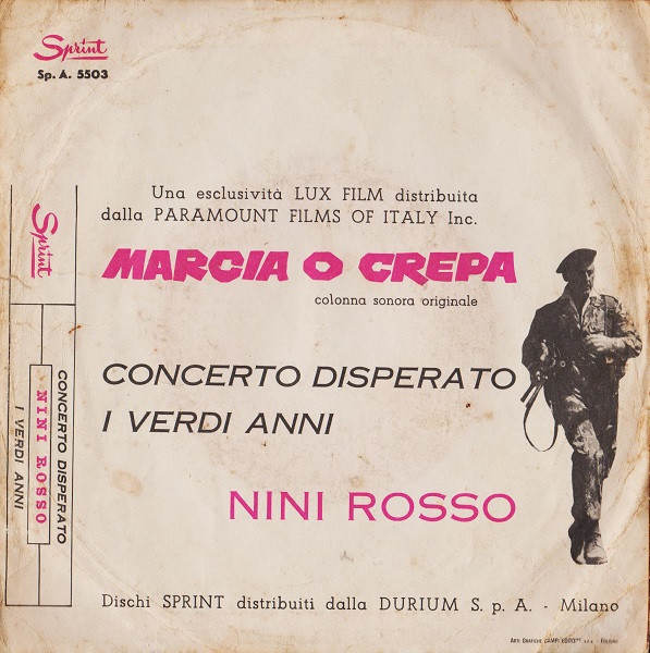 Nini Rosso - Concerto Disperato / I Verdi Anni | Sprint (Sp. A. 5503) - 2