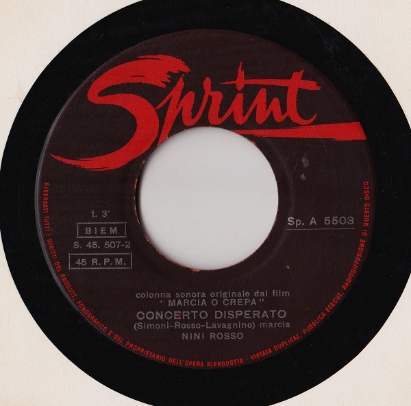 Nini Rosso - Concerto Disperato / I Verdi Anni | Sprint (Sp. A. 5503) - 4