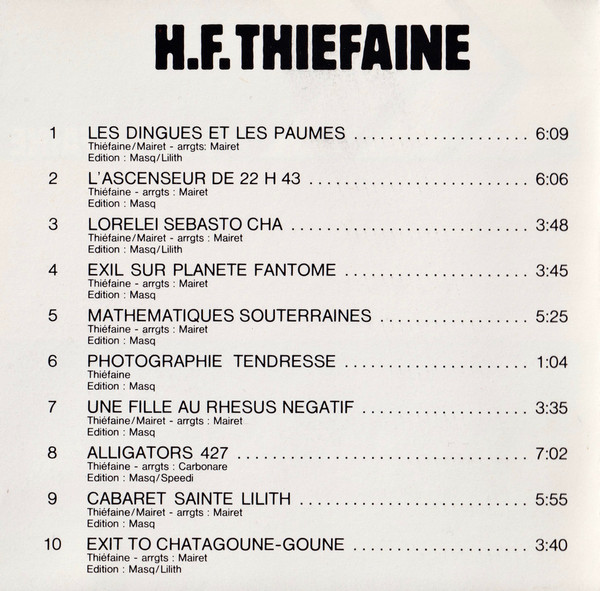 Hubert Félix Thiéfaine - En Concert | Sterne (STE CD26519) - 3