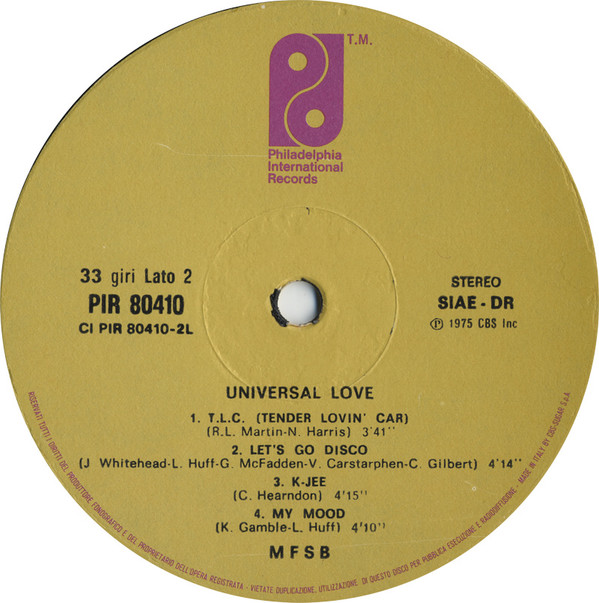 MFSB - Universal Love | Philadelphia International Records (PIR 80410) - 4 MFSB - Universal Love | Philadelphia International Records (PIR 80410) - 4