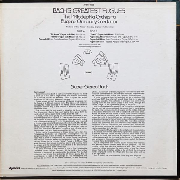 Bach's Greatest Fugues Scored For Double Orchestra