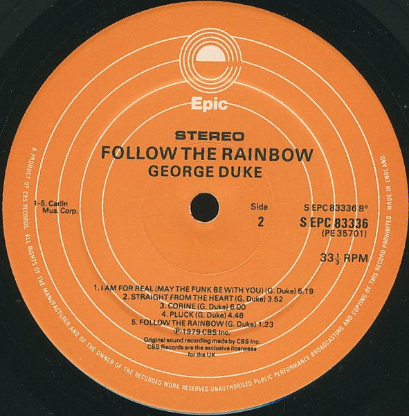 George Duke - Follow The Rainbow | Epic (EPC 83336) - 4