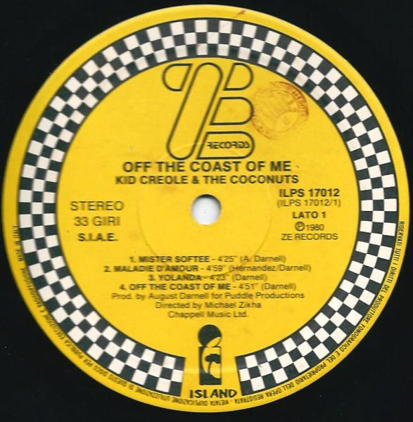 Kid Creole And The Coconuts - Off The Coast Of Me | ZE Records (ILPS 17012) - 2 Kid Creole And The Coconuts - Off The Coast Of Me | ZE Records (ILPS 17012) - 2