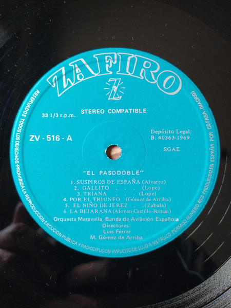 Orquesta Montilla / Orquesta Maravella - El Pasodoble! | Zafiro (ZV-516) - 2