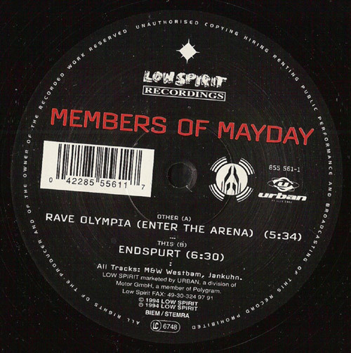 Members Of Mayday - Rave Olympia (Enter The Arena) | Low Spirit Recordings (855 561-1) - 2