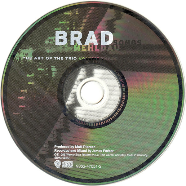 Brad Mehldau - Songs - The Art Of The Trio Volume Three | Warner Bros. Records (9362-47051-2) - 3
