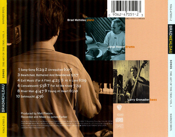 Brad Mehldau - Songs - The Art Of The Trio Volume Three | Warner Bros. Records (9362-47051-2) - 2