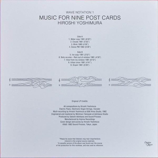 Hiroshi Yoshimura - Music For Nine Post Cards | Empire of Signs (EOS01) - 2