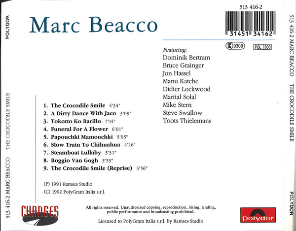 Marc Beacco - The Crocodile Smile | Polydor (513 416-2) - 2