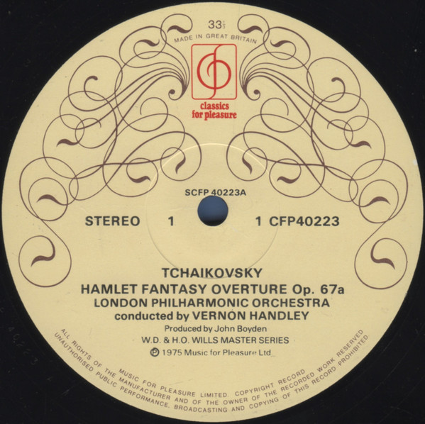 Pyotr Ilyich Tchaikovsky - London Philharmonic Orchestra Conducted By Vernon Handley - Francesca Da Rimini / Hamlet | Classics For Pleasure (CFP 40223) - 3