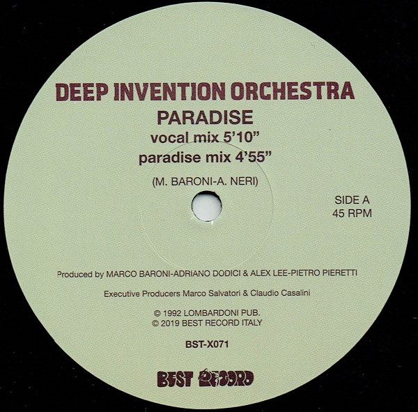 Deep Invention Orchestra - Paradise | Best Record Italy (BST-X071)