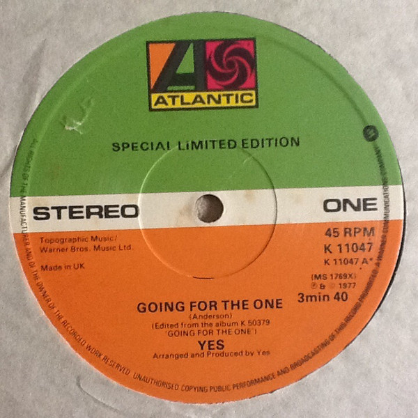Yes - Going For The One / Awaken | Atlantic (K11047) - 3