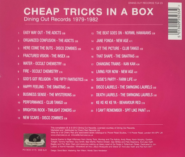 Various - Cheap Tricks In A Box | Dining Out (TUX 23) - 2