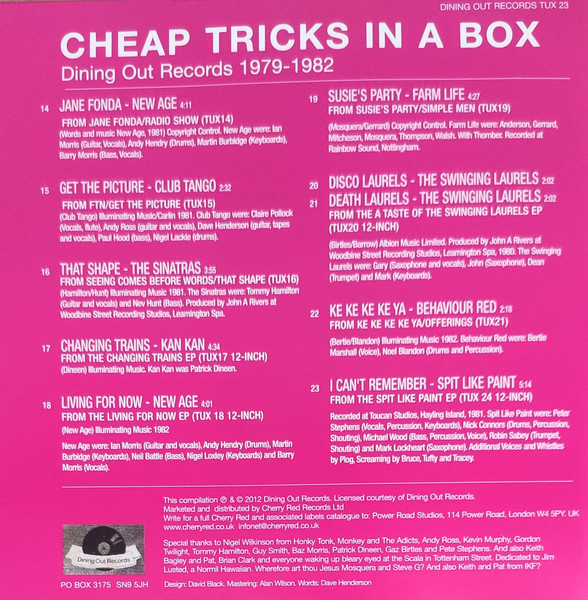 Various - Cheap Tricks In A Box | Dining Out (TUX 23) - 4