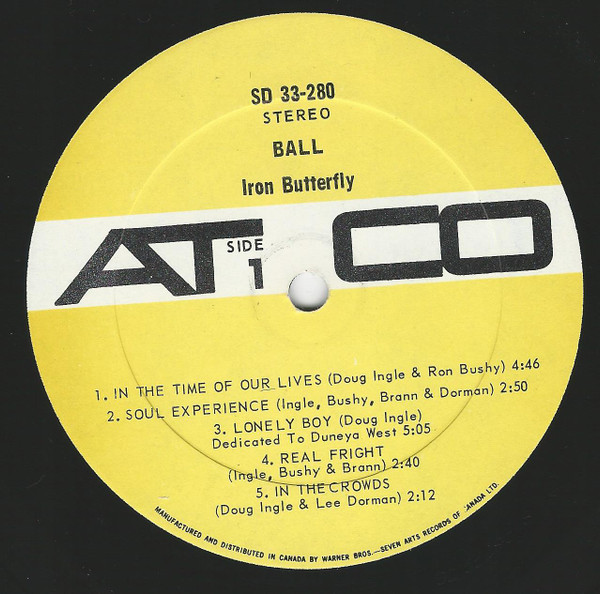 Iron Butterfly - Ball [Vinyl] | ATCO Records (SD 33-280) - 3