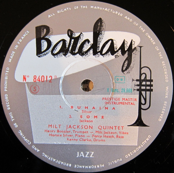 Milt Jackson Quintet - Milt Jackson Quintet | Barclay (84012) - 3