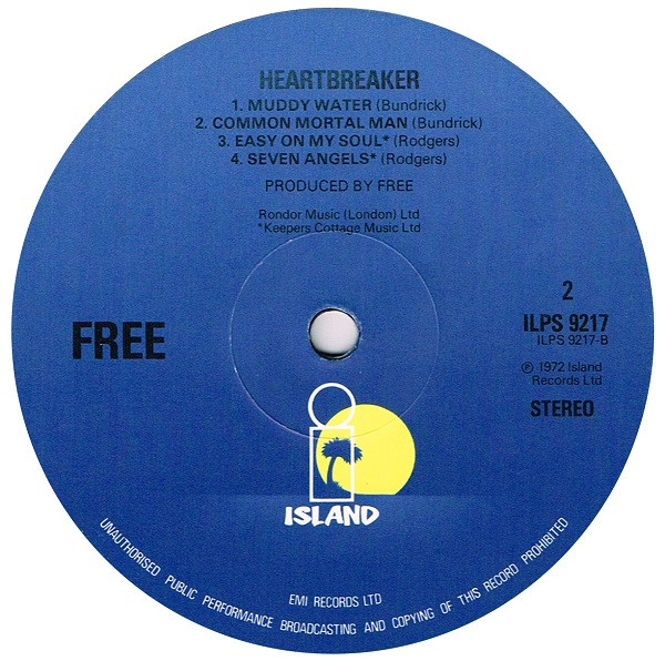 Free - Heartbreaker | Island Records (ILPS 9217) - 4