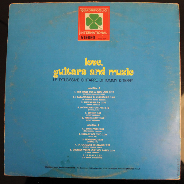 Tommy & Terry - Love, Guitars And Music Le Dolcissime Chitarre di Tommy & Terry | Quadrifoglio International (VDS 224) - 2 Tommy & Terry - Love, Guitars And Music Le Dolcissime Chitarre di Tommy & Terry | Quadrifoglio International (VDS 224) - 2