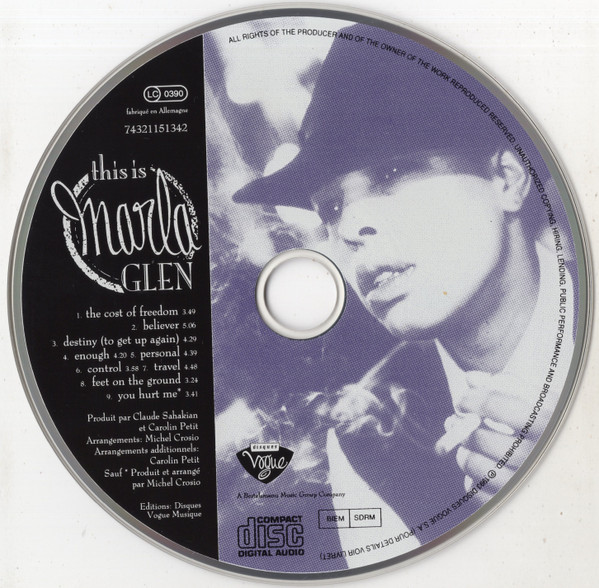 Marla Glen - This Is Marla Glen | Disques Vogue (74321151342) - 3 Marla Glen - This Is Marla Glen | Disques Vogue (74321151342) - 3
