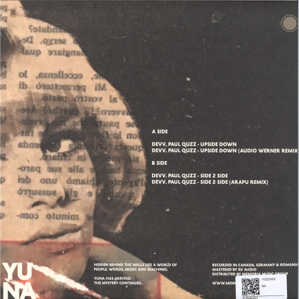 Devv , Paul Quzz - Upside Down / Side 2 Side | Yuna Imprint (YUNA003) - 2 Devv , Paul Quzz - Upside Down / Side 2 Side | Yuna Imprint (YUNA003) - 2