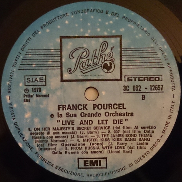 Franck Pourcel - Vivi E Lascia Morire | Pathé (3C 062 - 12657) - 4