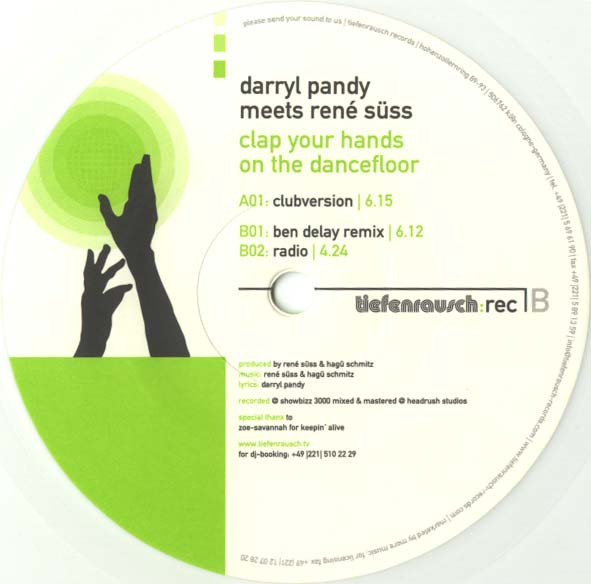 Darryl Pandy meets René Süss - Clap Your Hands On The Dancefloor | Tiefenrausch Records (TRR 002) - 3