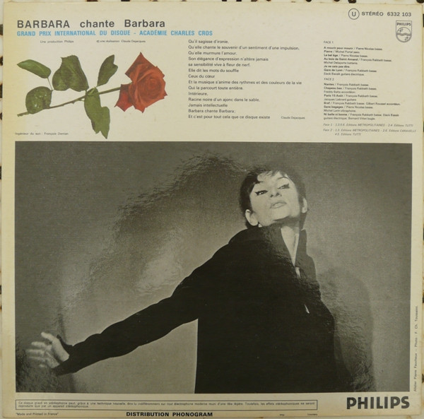 Barbara - Barbara Chante Barbara | Philips (6332 103) - 2