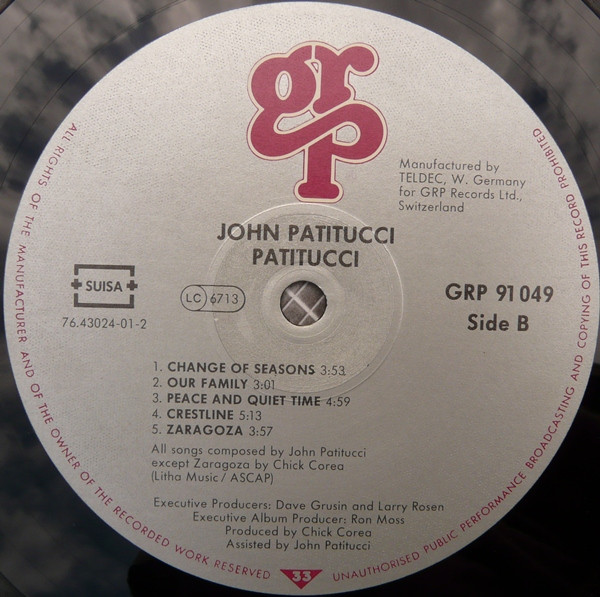 John Patitucci - John Patitucci | GRP (GRP 91049) - 4 John Patitucci - John Patitucci | GRP (GRP 91049) - 4