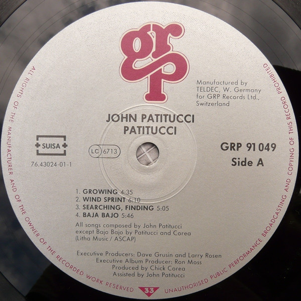 John Patitucci - John Patitucci | GRP (GRP 91049) - 3 John Patitucci - John Patitucci | GRP (GRP 91049) - 3