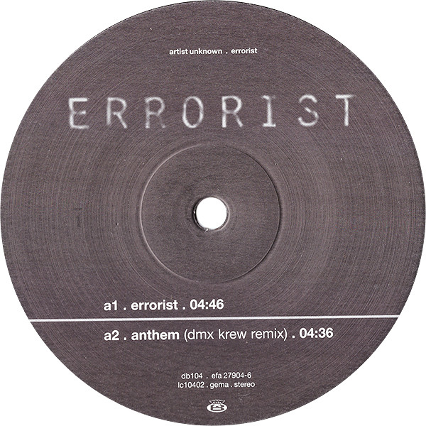 Artist Unknown - Errorist | Disko B (db 104) - 3 Artist Unknown - Errorist | Disko B (db 104) - 3
