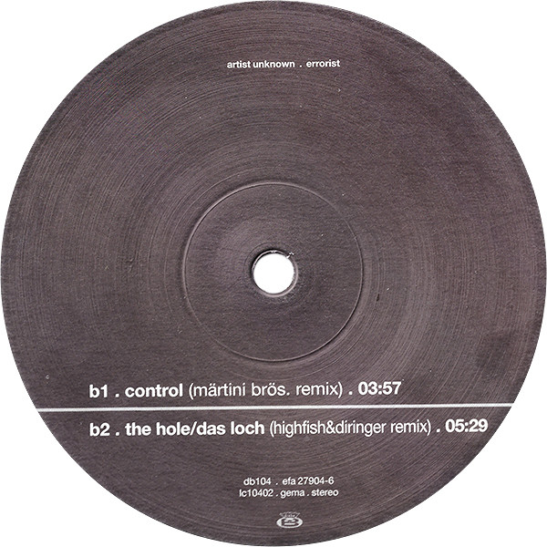 Artist Unknown - Errorist | Disko B (db 104) - 4 Artist Unknown - Errorist | Disko B (db 104) - 4