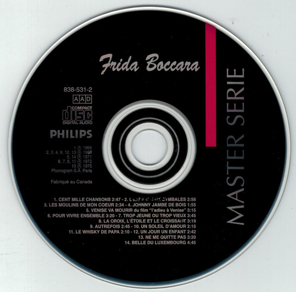 Frida Boccara - Master Serie | Philips (838 531-2) - 3 Frida Boccara - Master Serie | Philips (838 531-2) - 3