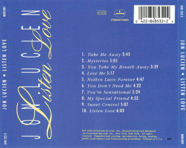 Jon Lucien - Listen Love | Mercury (848 532-2) - 2