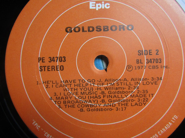 Bobby Goldsboro - Goldsboro | Epic (PE 34703) - 4 Bobby Goldsboro - Goldsboro | Epic (PE 34703) - 4