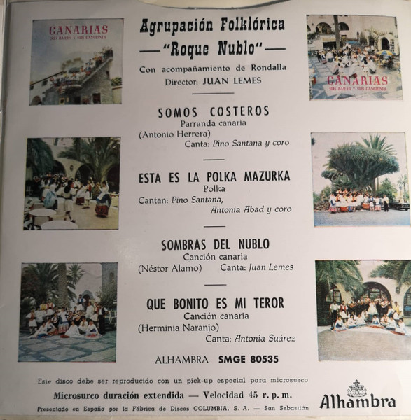Agrupacion Folklorica Roque Nublo Director: Juan Lemes - Agrupacion Folklorica Roque Nublo 5.° | Alhambra (SMGE 80535) - 3
