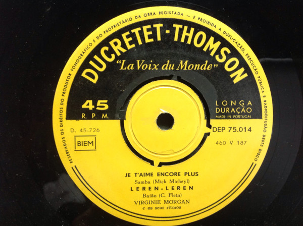 Virginie Morgan Son Orgue Et Ses Rythmes - 2 - Pantuflas | Ducretet Thomson (DEP 75014) - 4 Virginie Morgan Son Orgue Et Ses Rythmes - 2 - Pantuflas | Ducretet Thomson (DEP 75014) - 4