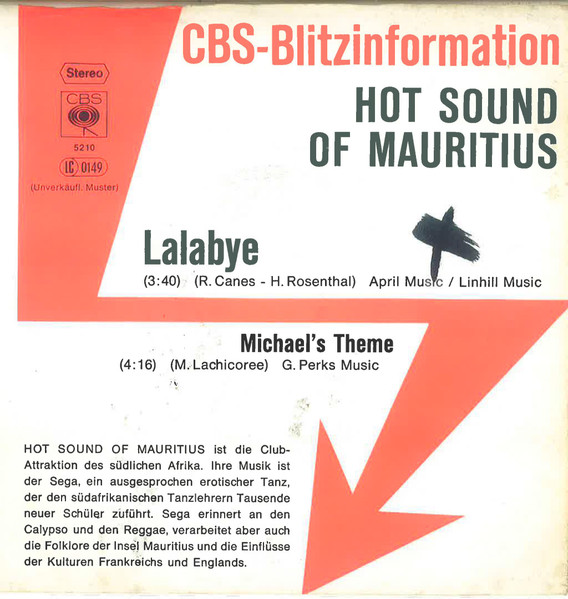 Hot Sound Of Mauritius - Lalabye | CBS (CBS 5210)