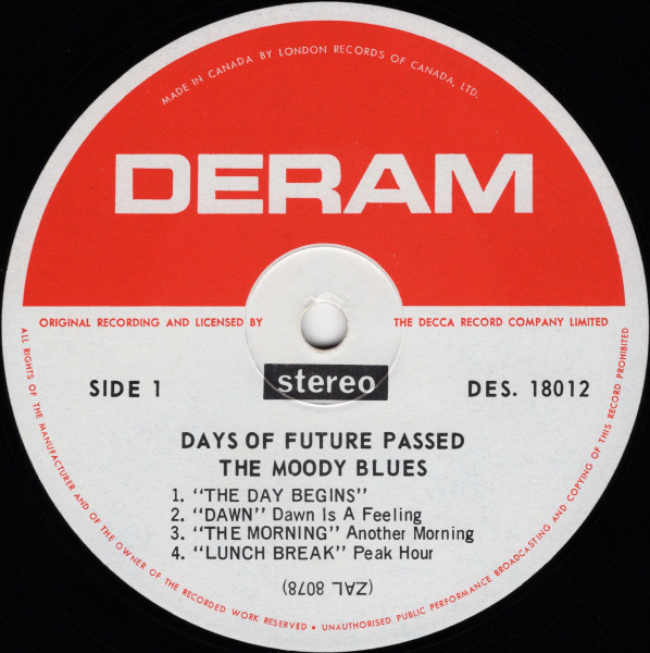 The Moody Blues With London Festival Orchestra Conducted By Peter Knight - Days Of Future Passed | Deram (DES 18012) - 3
