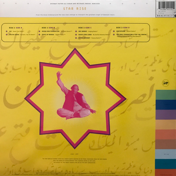 Nusrat Fateh Ali Khan & Michael Brook - Remixed: Star Rise | Real World Records (R WLP 68) - 2