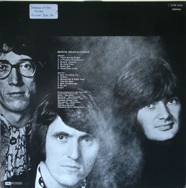 Marvin, Welch & Farrar - Marvin, Welch & Farrar | EMI (5C 038-04715) - 2