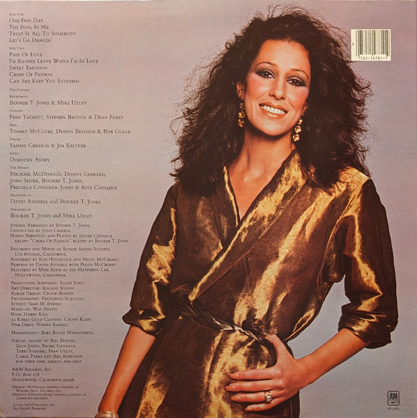 Rita Coolidge - Satisfied | A&M Records (SP-4781) - 2