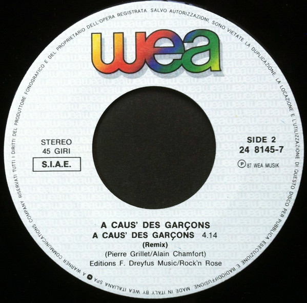 A Caus' Des Garçons - A Caus' Des Garçons | WEA (248 145-7) - 4