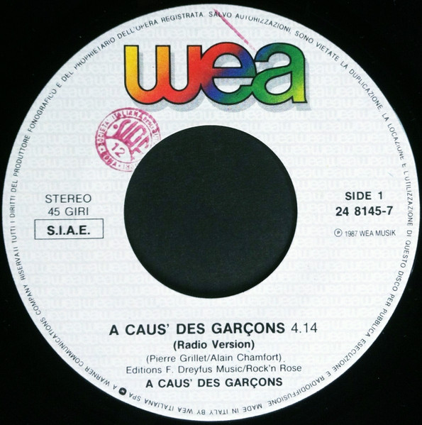 A Caus' Des Garçons - A Caus' Des Garçons | WEA (248 145-7) - 3