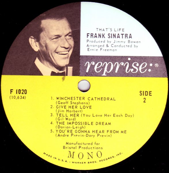 Frank Sinatra - That's Life | Reprise Records (F 1020) - 4 Frank Sinatra - That's Life | Reprise Records (F 1020) - 4