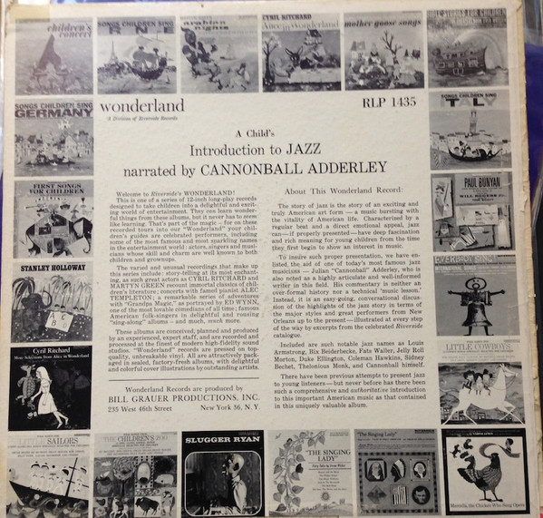 Cannonball Adderley - A Child's Introduction To Jazz [Vinyl] | Riverside Records (RLP 1435) - 2