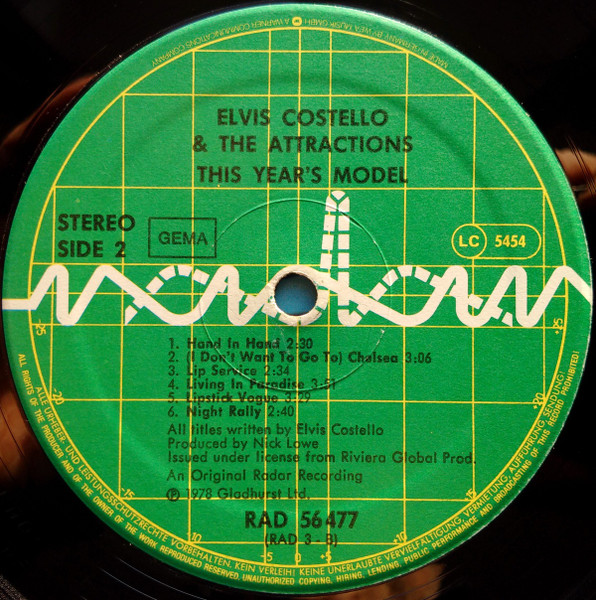 Elvis Costello & The Attractions - This Year's Model | Radar Records (RAD 56 477) - 4