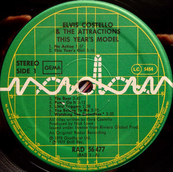 Elvis Costello & The Attractions - This Year's Model | Radar Records (RAD 56 477) - 3