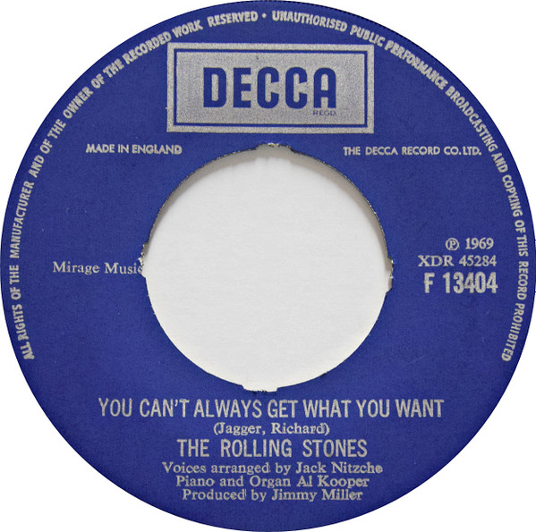 The Rolling Stones - Sad Day / You Can't Always Get What You Want | Decca (F 13404) - 4