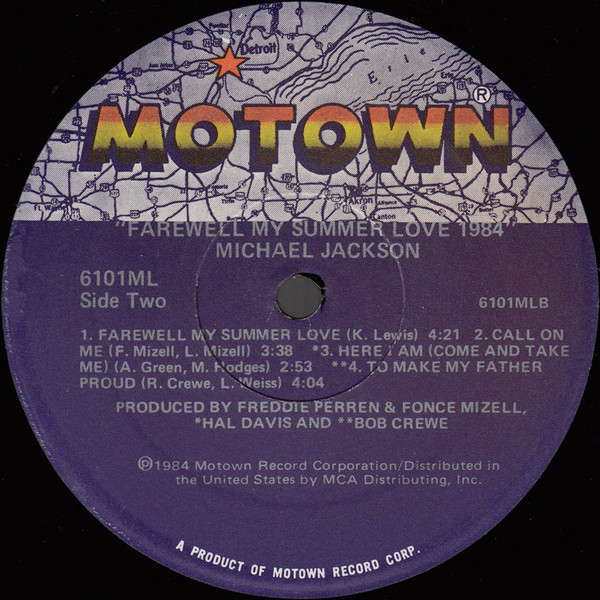 Michael Jackson - Farewell My Summer Love 1984 | Motown (6101ML) - 4