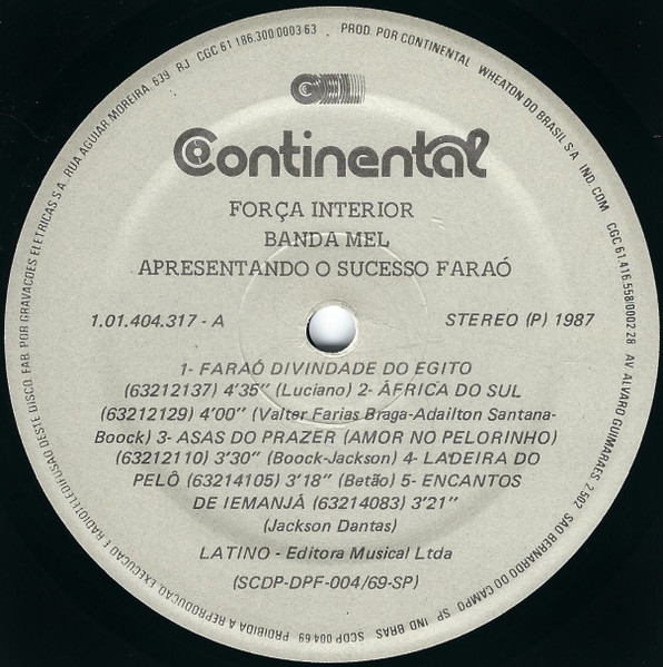 Banda Mel - Força Interior | Continental (LP.1.01.404.317) - 3 Banda Mel - Força Interior | Continental (LP.1.01.404.317) - 3